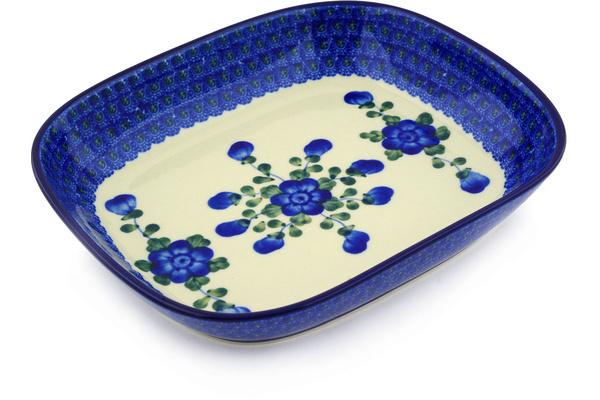 Platters | Ceramika Artystyczna Platter 10" Blue Poppies Plates & Platters Ceramika Artystyczna