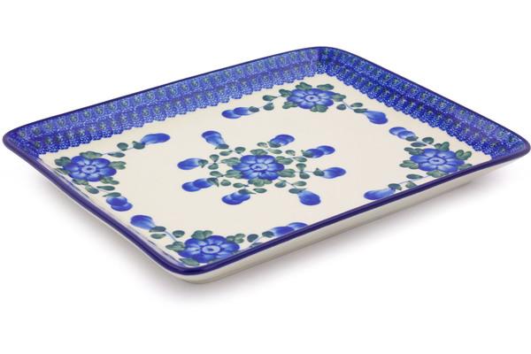 Platters | Ceramika Artystyczna Platter 10" Blue Poppies Plates & Platters Ceramika Artystyczna