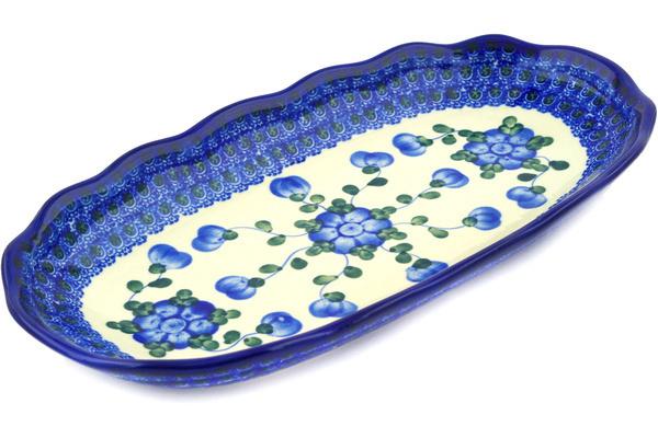 Platters | Ceramika Artystyczna Platter 12" Blue Poppies Plates & Platters Ceramika Artystyczna