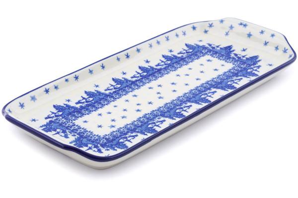 Platters | Ceramika Artystyczna Platter 13" Blue Winter Plates & Platters Ceramika Artystyczna