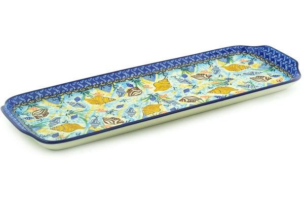 Platters | Ceramika Artystyczna Platter 16" Ocean Whisper UNIKAT Plates & Platters Ceramika Artystyczna