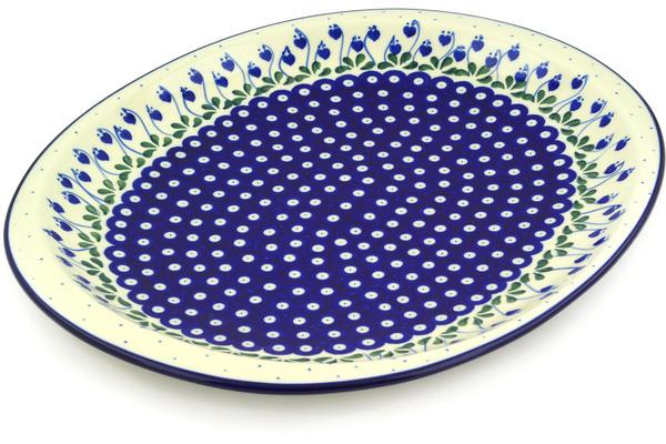 Platters | Ceramika Artystyczna Platter 17" Bleeding Heart Peacock Plates & Platters Ceramika Artystyczna