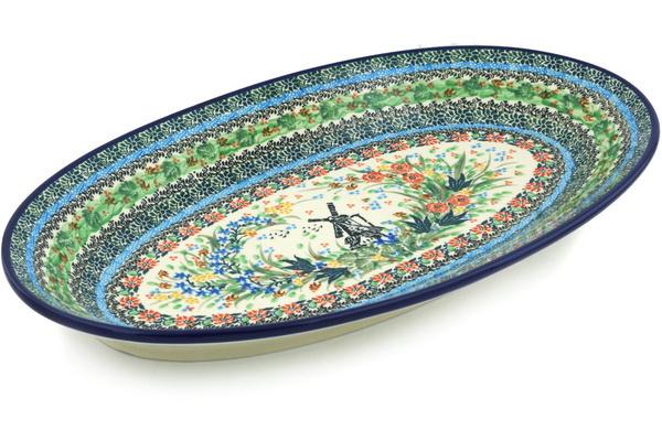 Platters | Ceramika Artystyczna Platter 18" Windmill Meadow UNIKAT Plates & Platters Ceramika Artystyczna