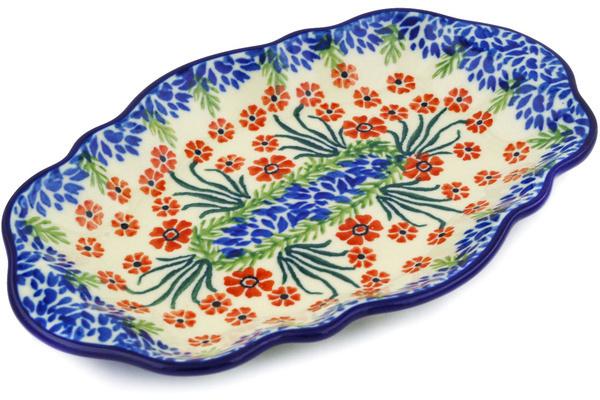 Platters | Ceramika Artystyczna Platter 9" Red April Showers Plates & Platters Ceramika Artystyczna