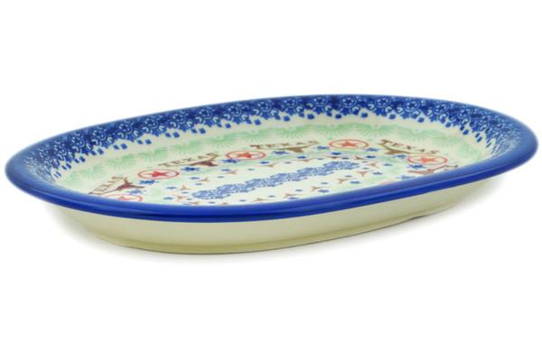 Platters | Ceramika Bona Oval Platter 11" Texas State Plates & Platters Ceramika Bona