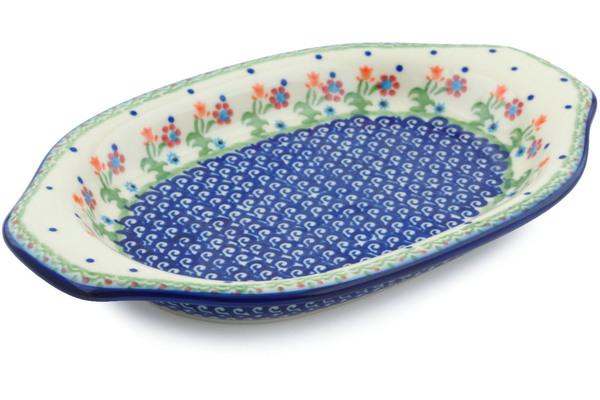 Platters | Ceramika Bona Platter with Handles 12" Spring Flowers Plates & Platters Ceramika Bona