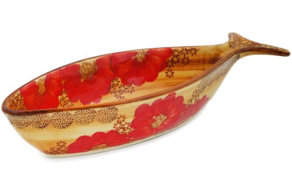 Platters | Dalia Fish Shaped Platter 10" Red Sunset UNIKAT Plates & Platters Dalia