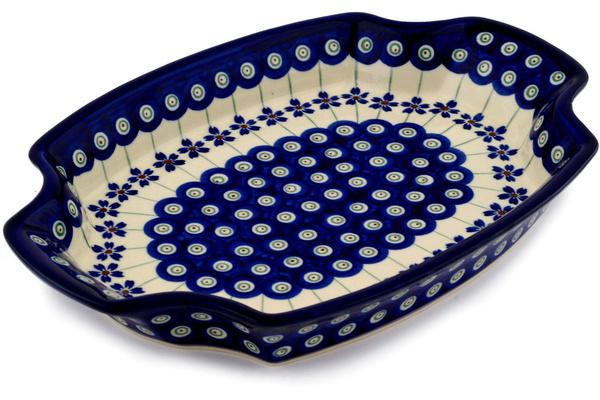 Platters | Zaklady Ceramiczne Platter 10" Flowering Peacock Plates & Platters Platters