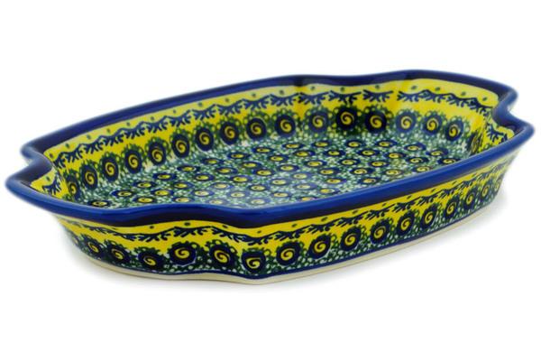 Platters | Zaklady Ceramiczne Platter 10" Peacock Bumble Bee Plates & Platters Platters