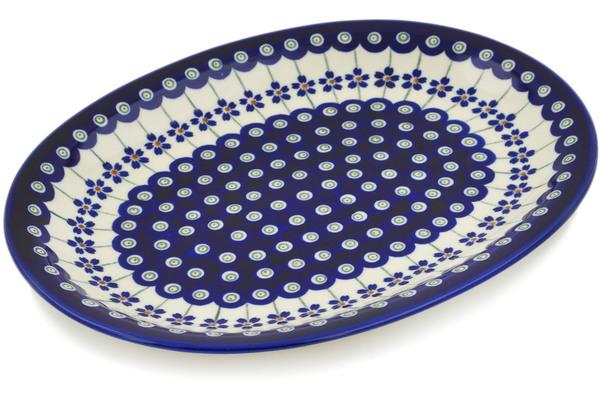 Platters | Zaklady Ceramiczne Platter 11" Flowering Peacock Plates & Platters Platters