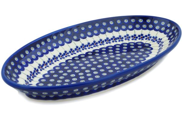 Platters | Zaklady Ceramiczne Platter 14" Flowering Peacock Plates & Platters Platters