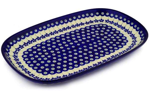 Platters | Zaklady Ceramiczne Platter 15" Flowering Peacock Plates & Platters Platters