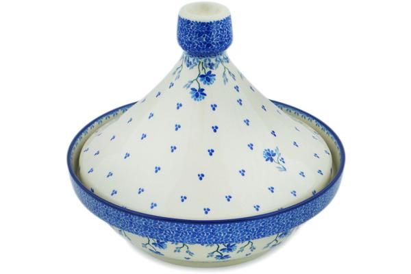 Pots | Ceramika Artystyczna Tagine Pot 57 oz Blue Grapevine Bakeware Ceramika Artystyczna