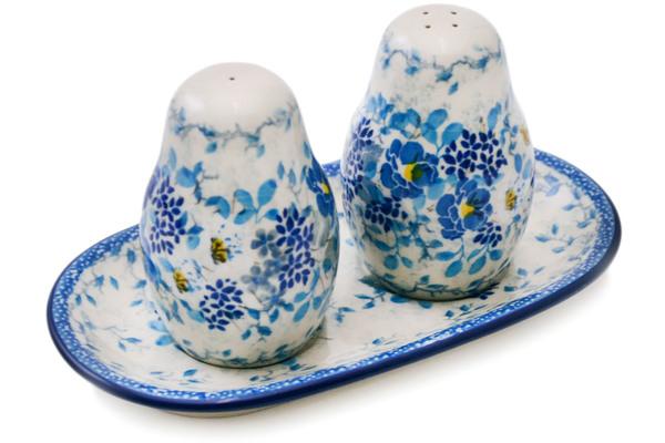 Salt and Pepper Sets | Ceramika Artystyczna Salt and Pepper 3-Piece Set Blissful Beauty UNIKAT Kitchen & Dining Ceramika Artystyczna