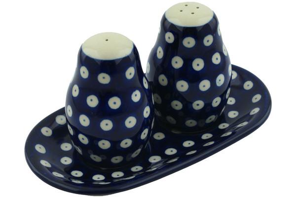 Salt and Pepper Sets | Ceramika Artystyczna Salt and Pepper 3-Piece Set Blue Eyes Kitchen & Dining Ceramika Artystyczna