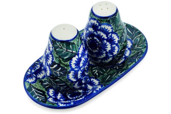 Salt and Pepper Sets | Ceramika Artystyczna Salt and Pepper 3-Piece Set Butterblue UNIKAT Kitchen & Dining Ceramika Artystyczna