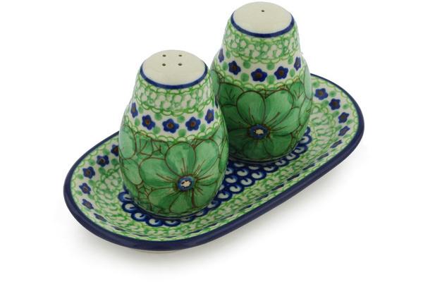 Salt and Pepper Sets | Ceramika Artystyczna Salt and Pepper 3-Piece Set Key Lime Dreams UNIKAT Kitchen & Dining Ceramika Artystyczna