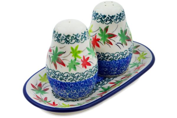 Salt and Pepper Sets | Ceramika Artystyczna Salt and Pepper 3-Piece Set Royal Fall UNIKAT Kitchen & Dining Ceramika Artystyczna