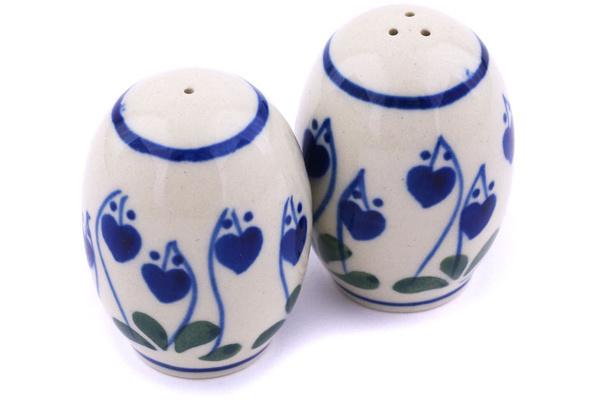 Salt and Pepper Sets | Ceramika Artystyczna Salt and Pepper Set 2" Bleeding Heart Peacock Kitchen & Dining Ceramika Artystyczna