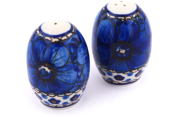 Salt and Pepper Sets | Ceramika Artystyczna Salt and Pepper Set 2" Cobalt Poppies UNIKAT Kitchen & Dining Ceramika Artystyczna