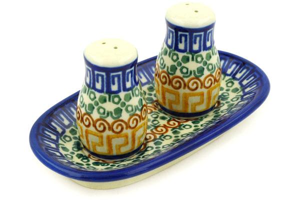 Salt and Pepper Sets | Ceramika Artystyczna Salt and Pepper Set 5" Grecian Sea Kitchen & Dining Ceramika Artystyczna