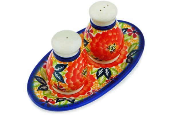 Salt and Pepper Sets | Ceramika Bona Salt and Pepper Set 7" Red Fantasy UNIKAT Kitchen & Dining Ceramika Bona