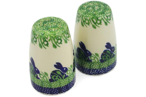 Salt and Pepper Sets | Manufaktura Salt and Pepper Set 4" Hare In Tall Grass Kitchen & Dining Manufaktura