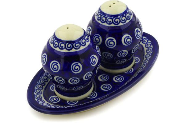 Salt and Pepper Sets | Zaklady Ceramiczne Salt and Pepper Set 7" Cobalt Swirl Kitchen & Dining Salt & Pepper Sets