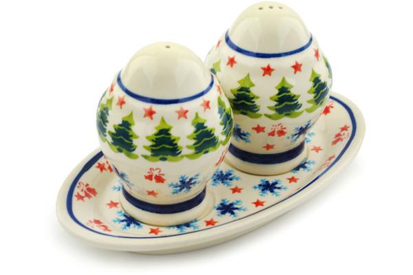 Salt and Pepper Sets | Zaklady Ceramiczne Salt and Pepper Set 7" Winter Land Kitchen & Dining Salt & Pepper Sets