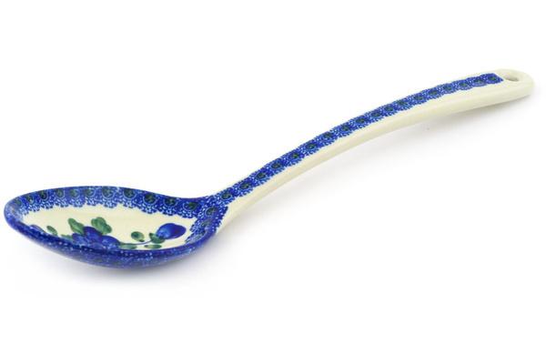 Spoons | Ceramika Artystyczna Serving Spoon 13" Blue Poppies Kitchen & Dining Ceramika Artystyczna