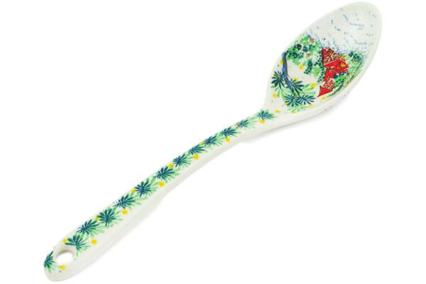 Spoons | Ceramika Artystyczna Serving Spoon 13" Cozy Bullfinch UNIKAT Kitchen & Dining Ceramika Artystyczna