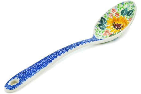 Spoons | Ceramika Artystyczna Serving Spoon 13" Summer Sunflowers UNIKAT Kitchen & Dining Ceramika Artystyczna