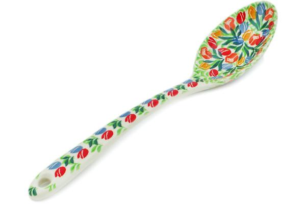 Spoons | Ceramika Artystyczna Serving Spoon 13" Tulip Cascade UNIKAT Kitchen & Dining Ceramika Artystyczna