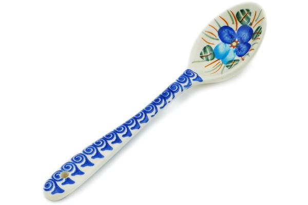 Spoons | Ceramika Bona Spoon 8" Blue Pansy Kitchen & Dining Ceramika Bona