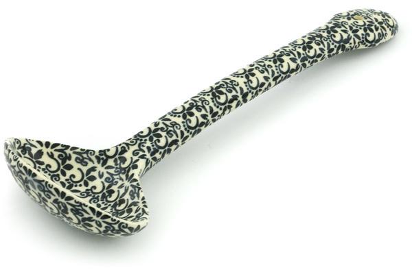 Spoons | Zaklady Ceramiczne Serving Spoon 11" Black Lace Vines Kitchen & Dining Spoons