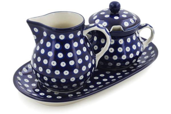 Sugar Bowls | Ceramika Artystyczna Sugar and Creamer Set 11" Blue Eyes Serving Dishes Ceramika Artystyczna