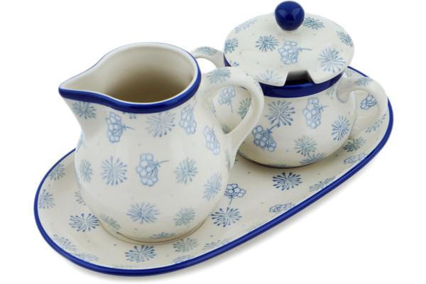 Sugar Bowls | Ceramika Artystyczna Sugar and Creamer Set 11" What The Wind Brings Serving Dishes Ceramika Artystyczna