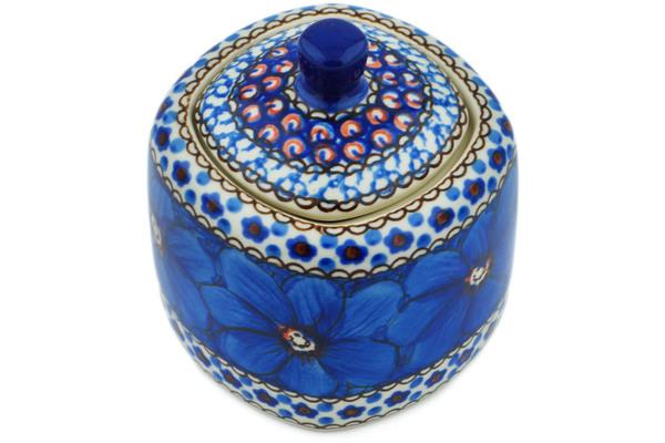 Sugar Bowls | Ceramika Artystyczna Sugar Bowl 9 oz Cobalt Poppies UNIKAT Serving Dishes Ceramika Artystyczna