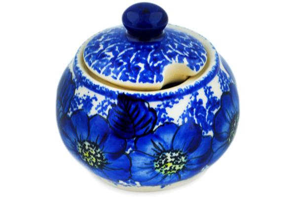 Sugar Bowls | Ceramika Bona Sugar Bowl 6 oz Blue Poppy Dream Serving Dishes Ceramika Bona