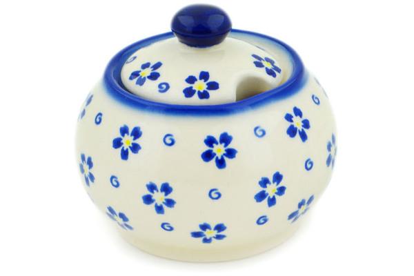 Sugar Bowls | Ceramika Bona Sugar Bowl 6 oz Forget Me Not Swirls Serving Dishes Ceramika Bona