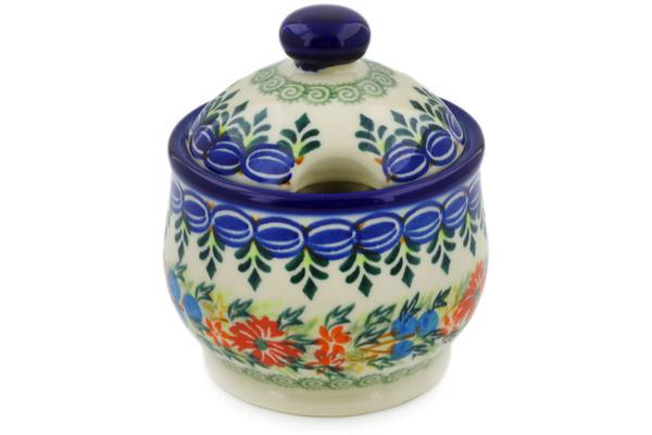 Sugar Bowls | Ceramika Bona Sugar Bowl 9 oz Ring Of Flowers UNIKAT Serving Dishes Ceramika Bona