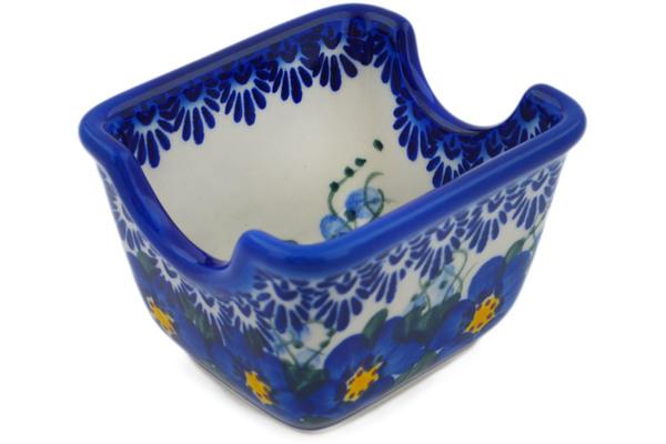 Sugar Bowls | Ceramika Bona Sugar Packet Holder 4" Blue Wildflower UNIKAT Kitchen & Dining Ceramika Bona