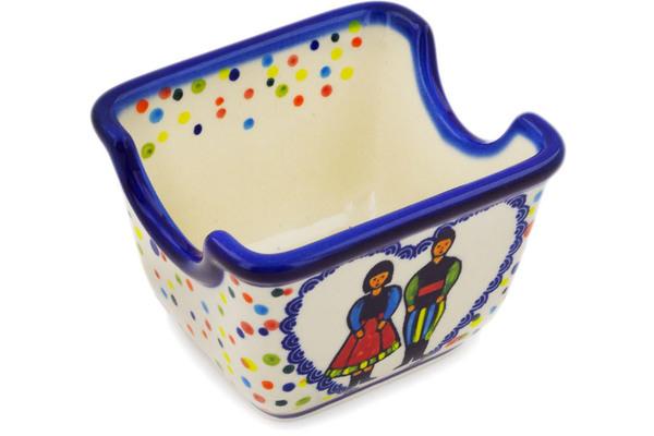 Sugar Bowls | Ceramika Bona Sugar Packet Holder 4" Happy Folk Couple UNIKAT Kitchen & Dining Ceramika Bona