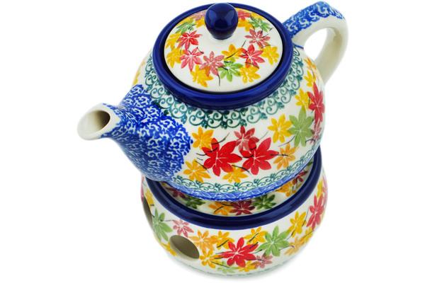 Tea Coffee Pots | Ceramika Artystyczna Tea or Coffe Pot with Heater 15 oz Fall Vibes Kitchen & Dining Ceramika Artystyczna