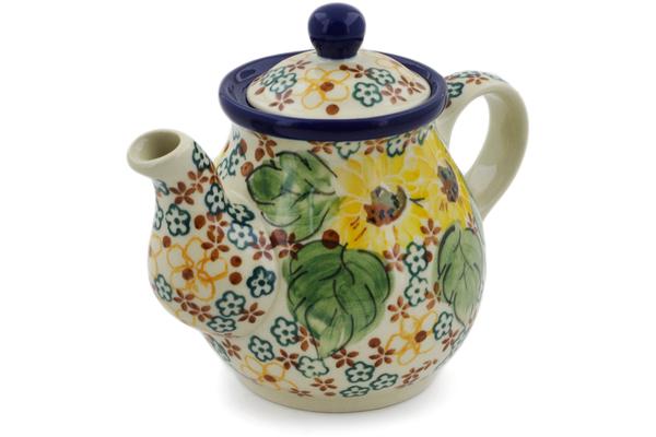 Tea Coffee Pots | Ceramika Artystyczna Tea or Coffee Pot 13 oz Country Sunflower UNIKAT Kitchen & Dining Ceramika Artystyczna