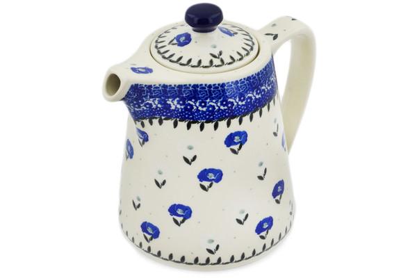 Tea Coffee Pots | Ceramika Artystyczna Tea or Coffee Pot 37 oz Poppies In The Snow Kitchen & Dining Ceramika Artystyczna