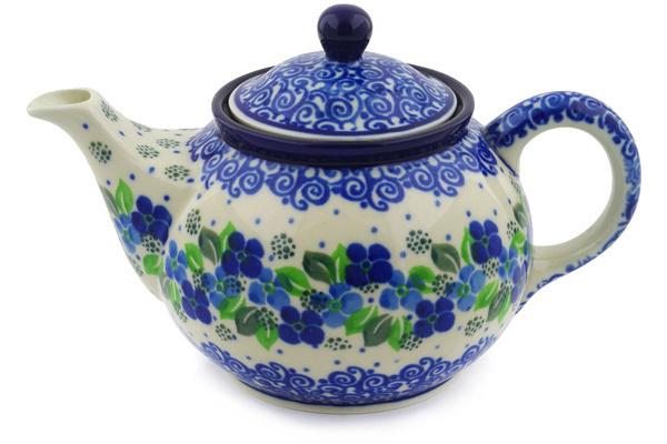 Tea Coffee Pots | Ceramika Artystyczna Tea or Coffee Pot 3u00bd cups Blue Phlox Kitchen & Dining Ceramika Artystyczna