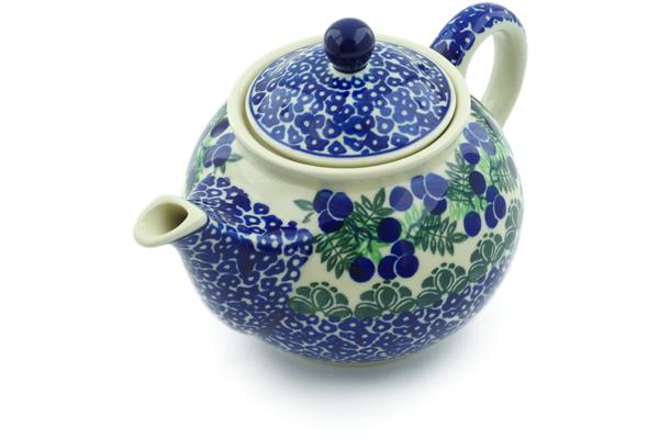 Tea Coffee Pots | Ceramika Artystyczna Tea or Coffee Pot 3u00bd cups Blueberry Fields Forever Kitchen & Dining Ceramika Artystyczna