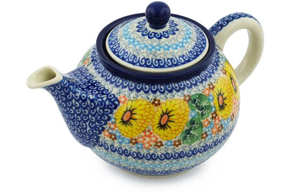 Tea Coffee Pots | Ceramika Artystyczna Tea or Coffee Pot 3u00bd cups Enchanted Spring UNIKAT Kitchen & Dining Ceramika Artystyczna