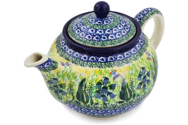 Tea Coffee Pots | Ceramika Artystyczna Tea or Coffee Pot 3u00bd cups Lakeside Bluebells UNIKAT Kitchen & Dining Ceramika Artystyczna